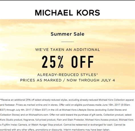 michael kors online rabatt code